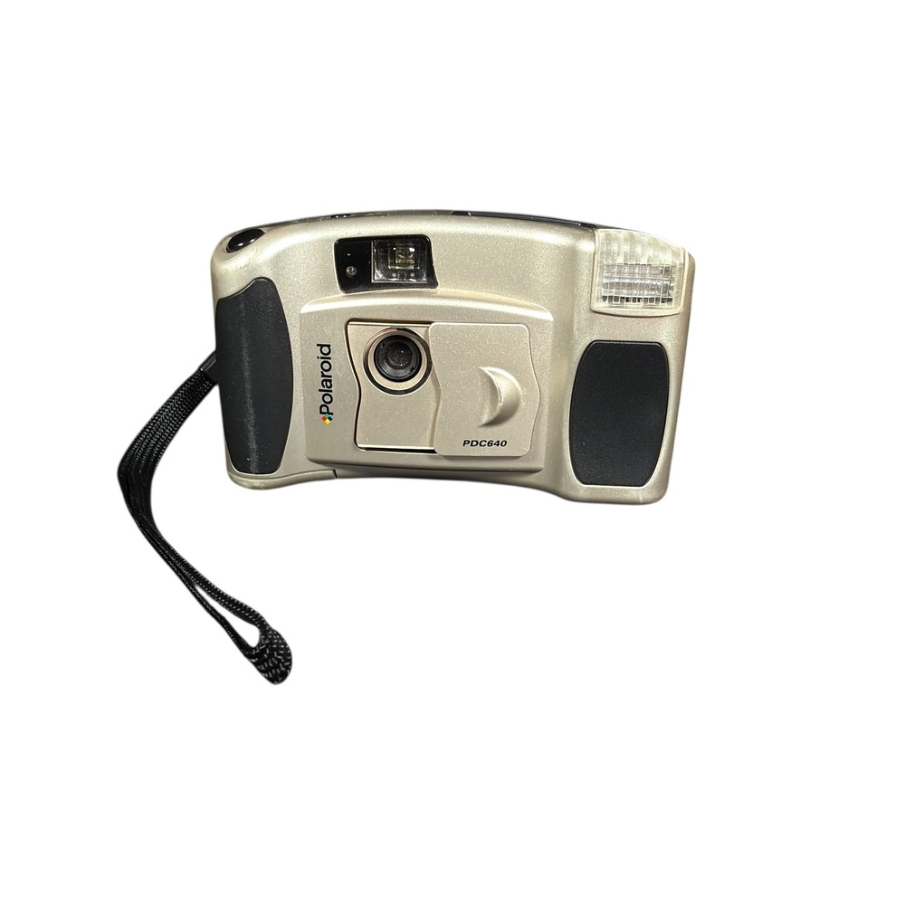 Polaroid PDC640 Silver Point‎ and Shoot 35mm Film Camera with Strap Untested